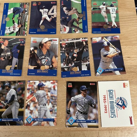 1992 DONRUSS McDONALD'S TORONTO BLUE JAYS LOT SETS GREAT MOMENTS 1-36 - Picture 5 of 6